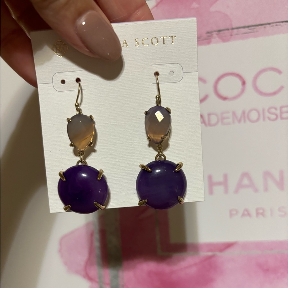 Kendra Scott | Vintage Marina Earrings in Purple & Gold